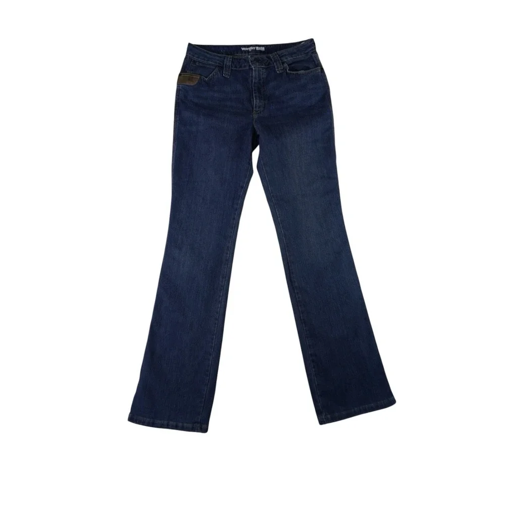 Boys Wrangler Riggs Workwear Strong Jeans Size 8x32 Dark Wash Bootcut‎